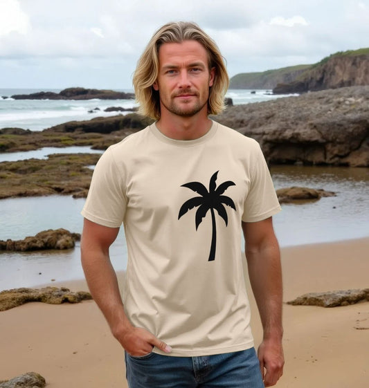 Organic Cotton Graphic Tee — Palm Shadow Silhouette by PCH Pure - PCH Pure
