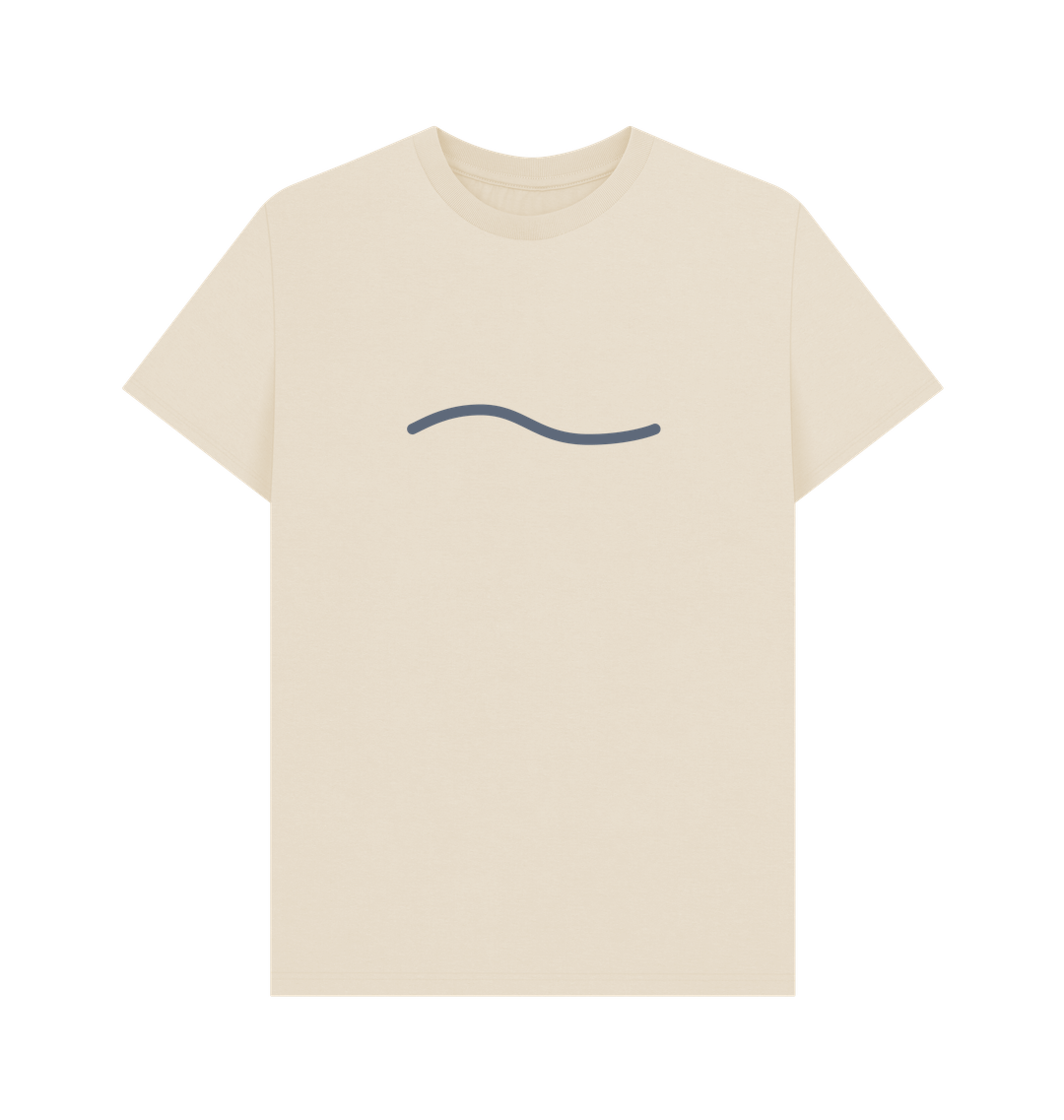 Organic Cotton T-Shirt | Minimal Wave Line Tee - PCH Pure - PCH Pure