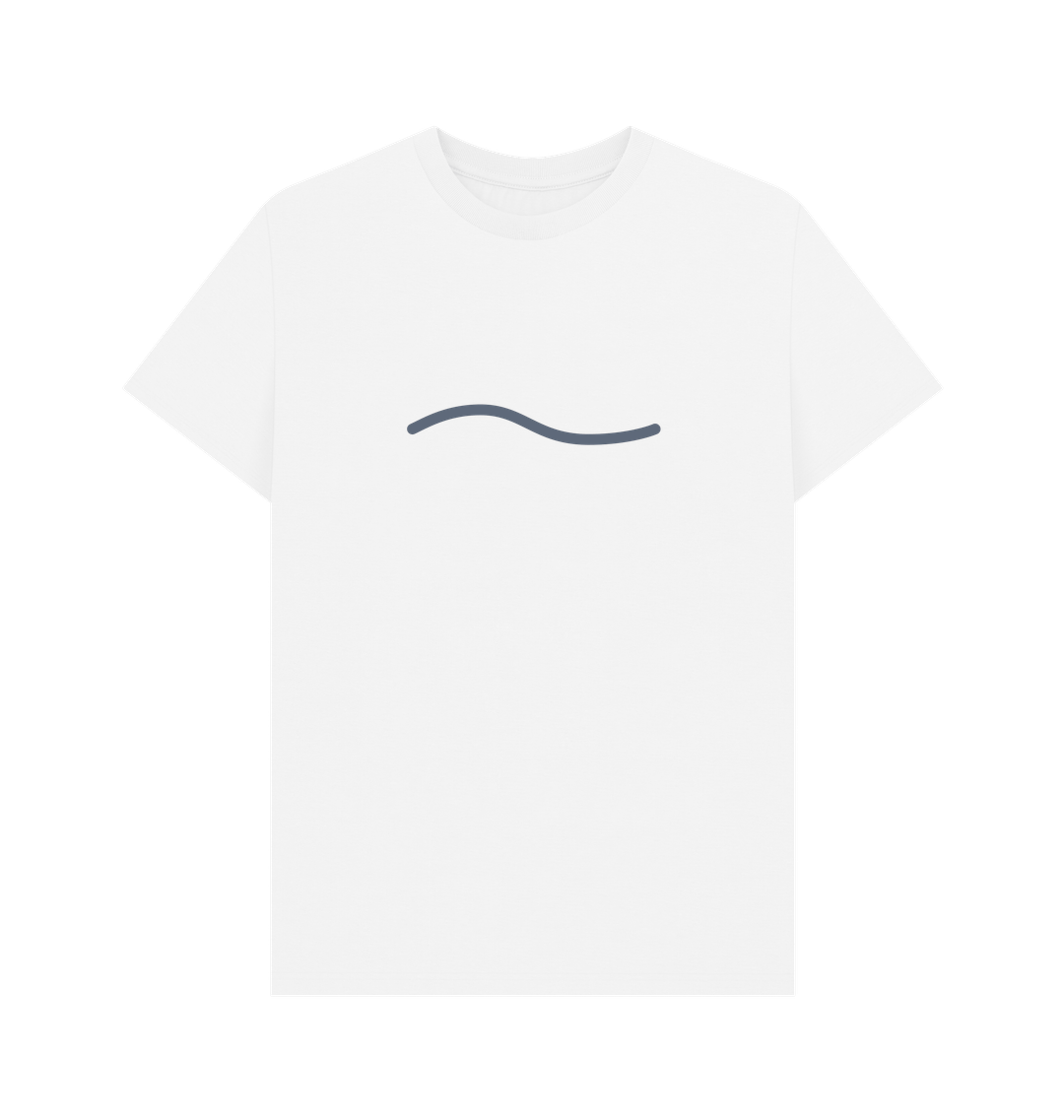 Organic Cotton T-Shirt | Minimal Wave Line Tee - PCH Pure - PCH Pure