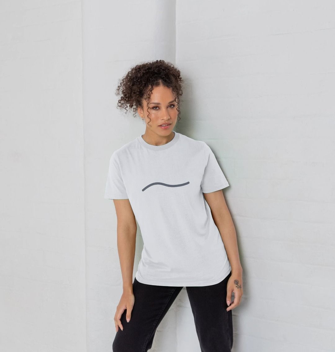 Organic Cotton T-Shirt | Minimal Wave Line Tee - PCH Pure - PCH Pure