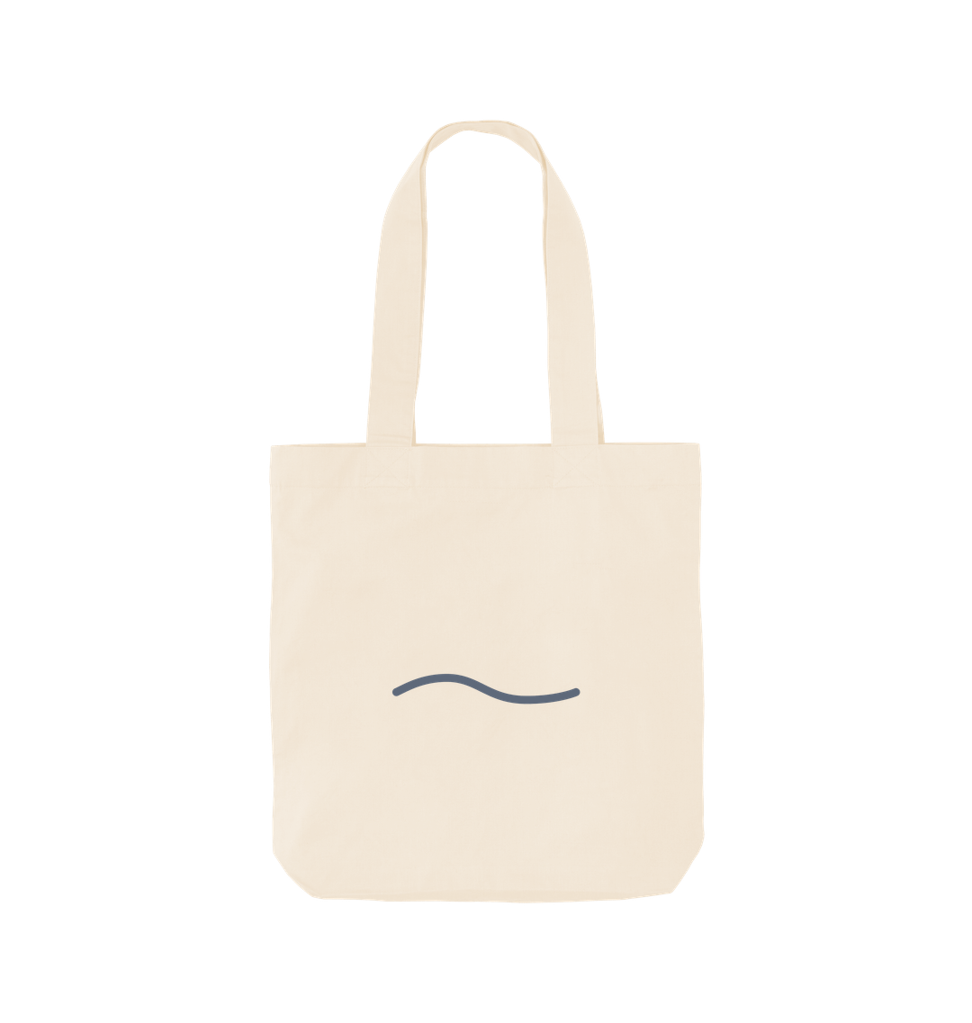 Minimal Wave Line Organic Cotton Tote Bag | Eco - Friendly Canvas Shopper | PCH Pure - PCH Pure