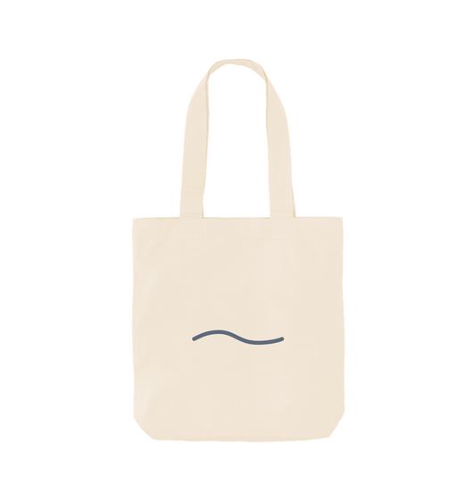 Minimal Wave Line Organic Cotton Tote Bag | Eco - Friendly Canvas Shopper | PCH Pure - PCH Pure