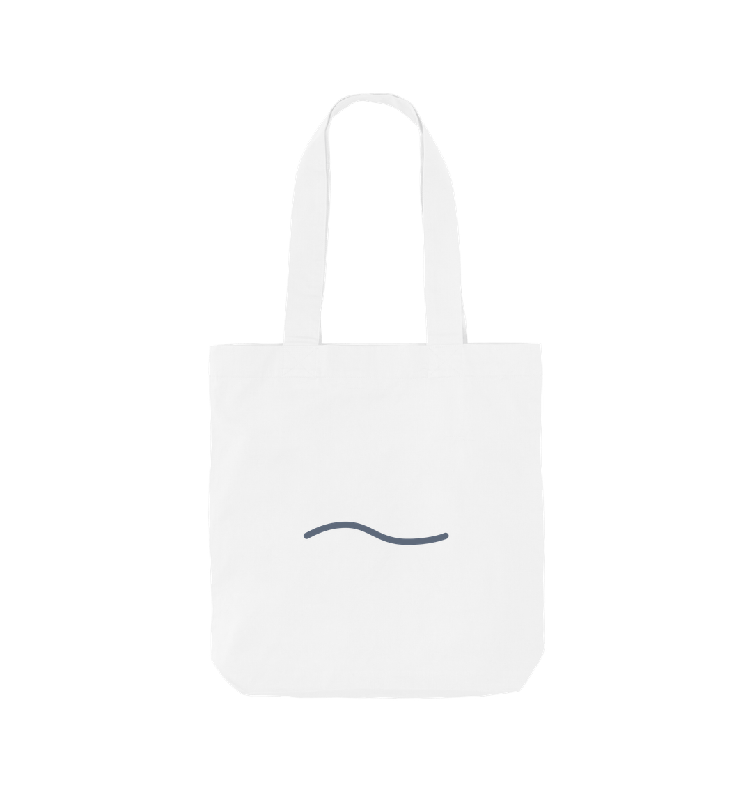 Minimal Wave Line Organic Cotton Tote Bag | Eco - Friendly Canvas Shopper | PCH Pure - PCH Pure