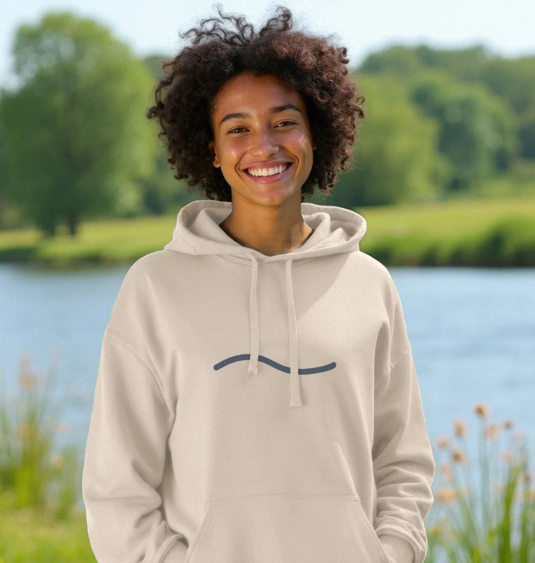 Organic Cotton Hoodie | Minimal Wave by PCH Pure - PCH Pure