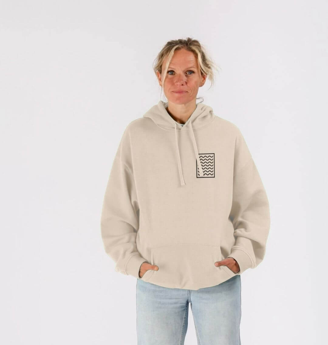 Ocean Current Pattern Organic Cotton Hoodie | Ethical & Sustainable Hoodie | PCH Pure - PCH Pure