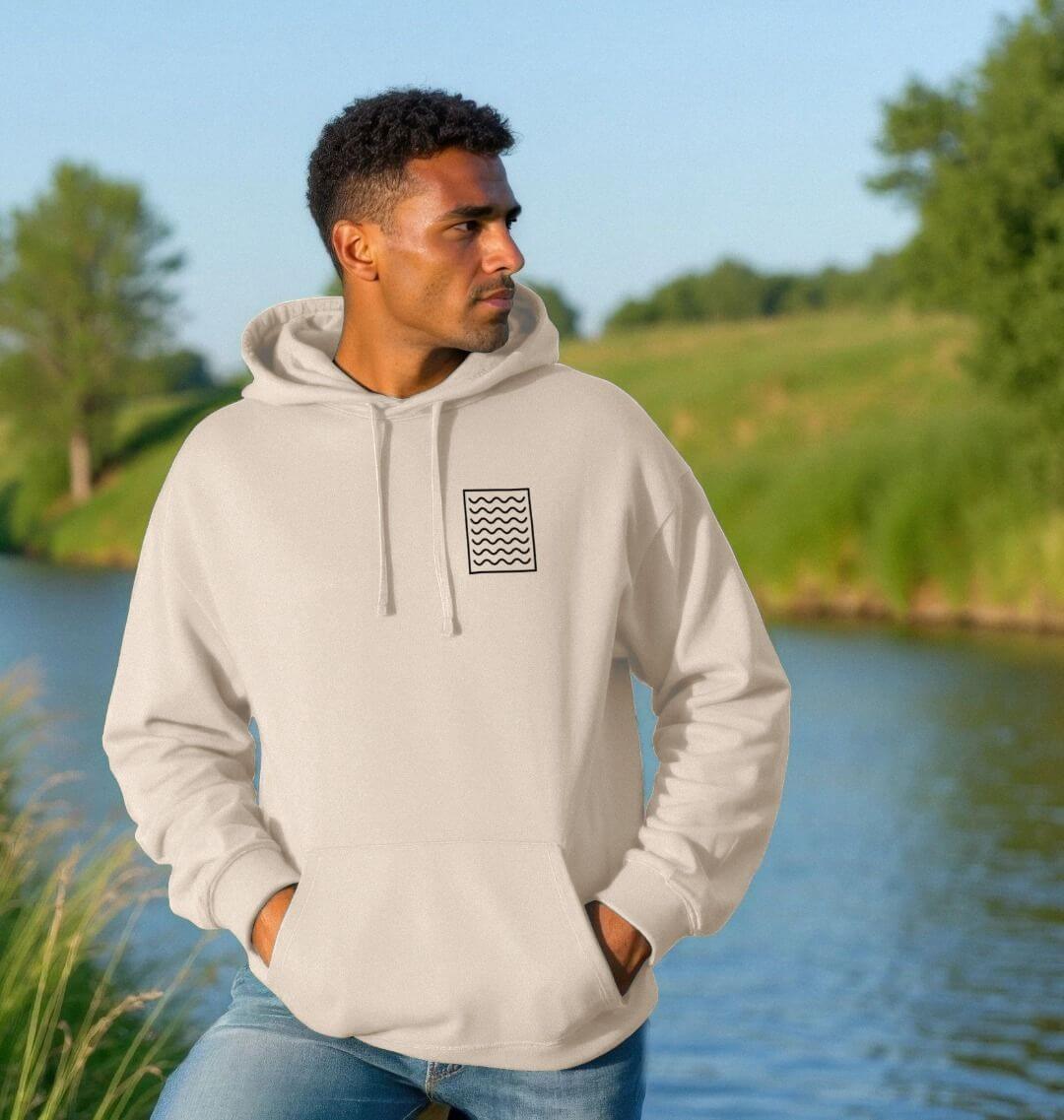 Ocean Current Pattern Organic Cotton Hoodie | Ethical & Sustainable Hoodie | PCH Pure - PCH Pure