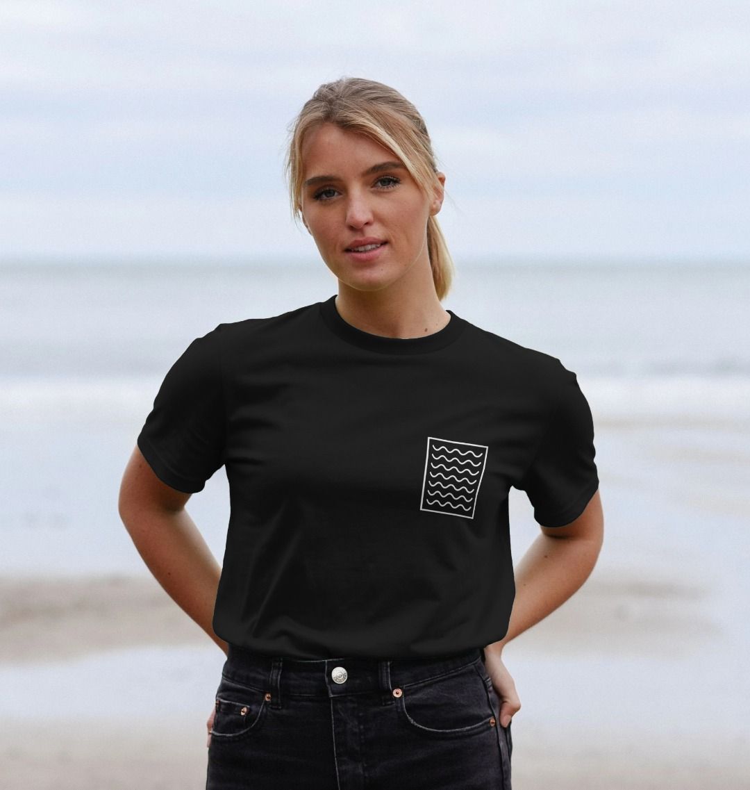 Organic Cotton Tee | Eco - Friendly Ocean Current Design - PCH Pure
