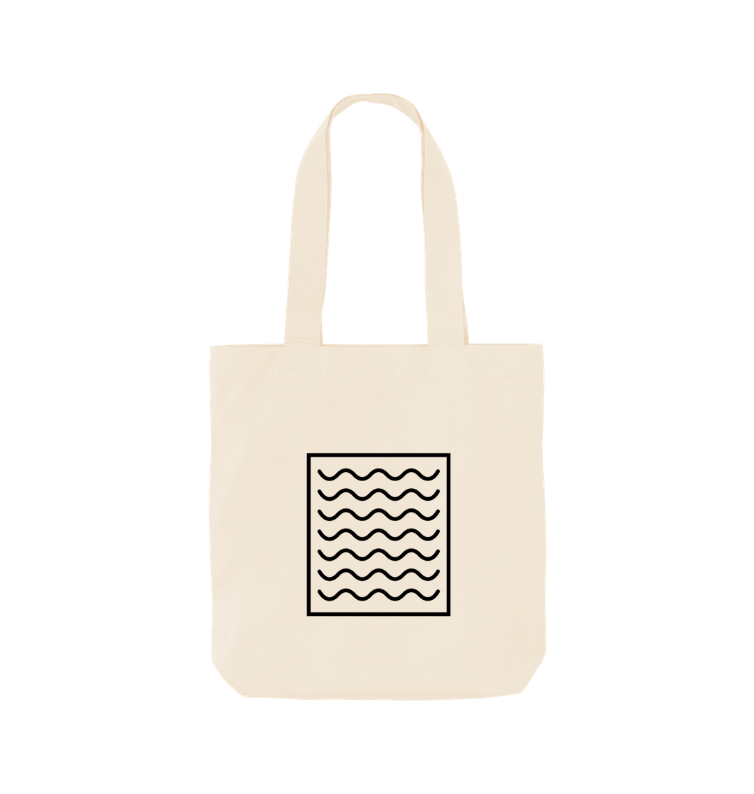 Ocean Current Pattern Organic Cotton Tote Bag | Eco - Friendly Canvas Shopper | PCH Pure - PCH Pure