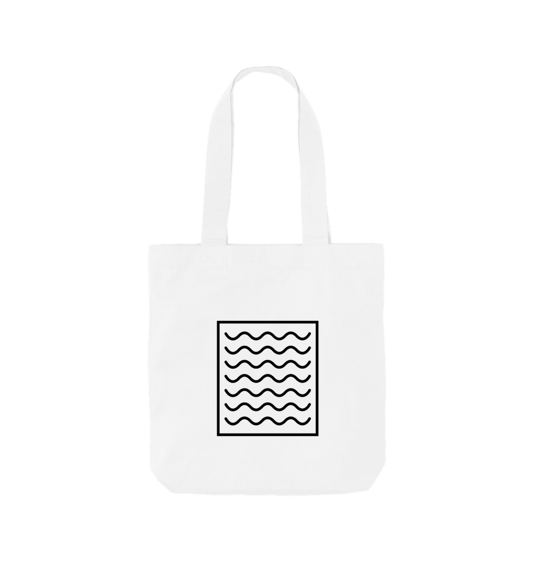 Ocean Current Pattern Organic Cotton Tote Bag | Eco - Friendly Canvas Shopper | PCH Pure - PCH Pure