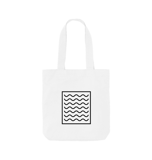 Ocean Current Pattern Organic Cotton Tote Bag | Eco - Friendly Canvas Shopper | PCH Pure - PCH Pure
