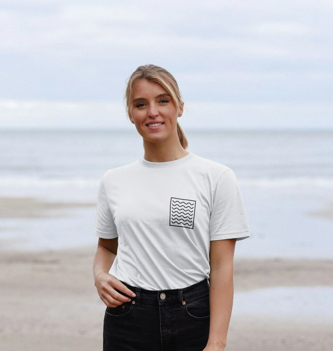 Ocean Current Pattern Organic Cotton T-Shirt | Sustainable Classic Tee | PCH Pure - PCH Pure