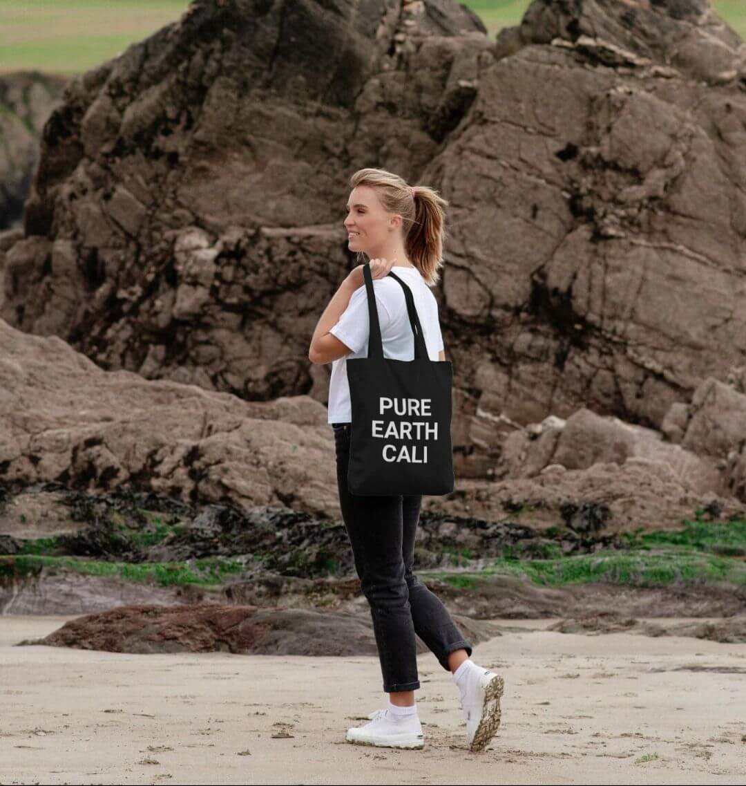 PURE EARTH CALI Organic Cotton Tote Bag | Eco-Friendly Shopper - PCH Pureorganic cotton tote bag