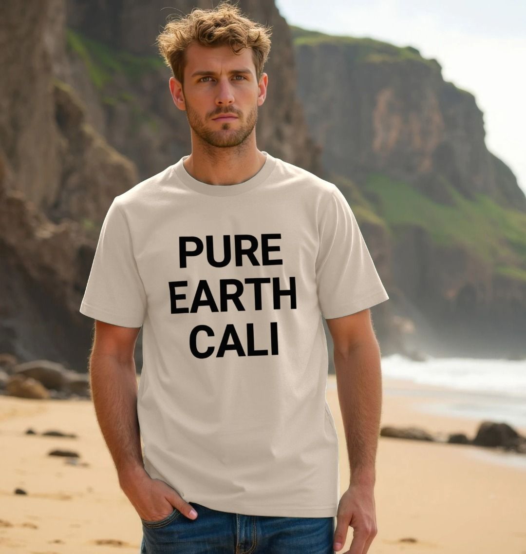 Organic Cotton Tee | Sustainable Pure Earth Cali T-Shirt - PCH Pure