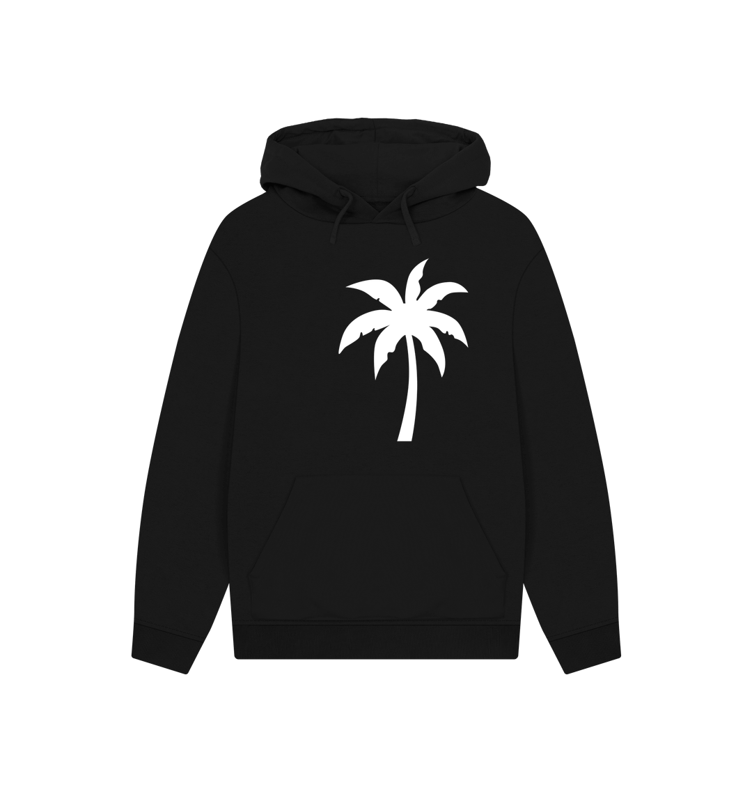 Palm Shadow Silhouette 00 organic cotton hoodie with palm shadow design by PCH Pure