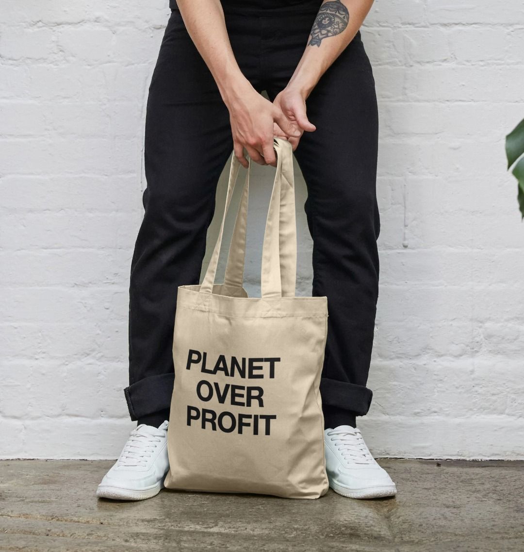 Planet Over Profit Organic Cotton Tote Bag | Sustainable Canvas Shopper | PCH Pure - PCH Pure