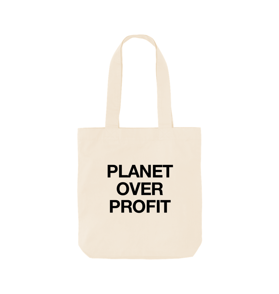 Planet Over Profit Organic Cotton Tote Bag | Sustainable Canvas Shopper | PCH Pure - PCH Pure