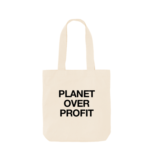 Planet Over Profit Organic Cotton Tote Bag | Sustainable Canvas Shopper | PCH Pure - PCH Pure