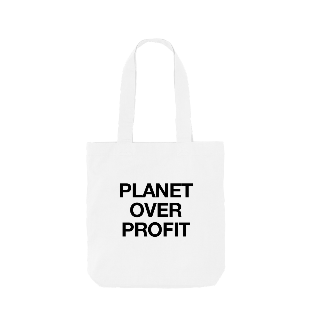 Planet Over Profit Organic Cotton Tote Bag | Sustainable Canvas Shopper | PCH Pure - PCH Pure