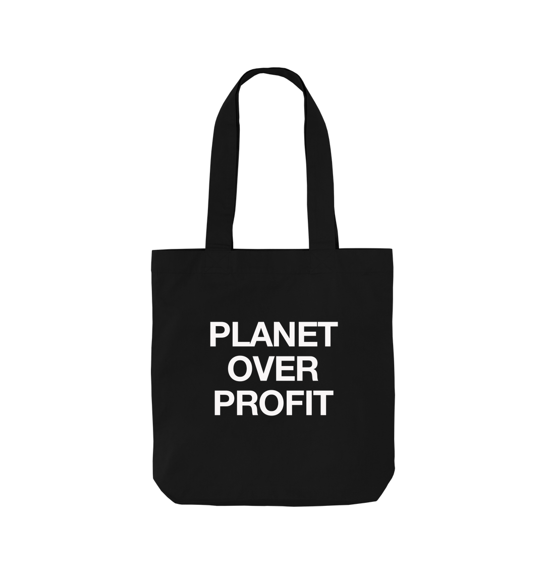 Planet Over Profit Organic Cotton Tote Bag | Eco Canvas Shopper | PCH Pure - PCH Pure